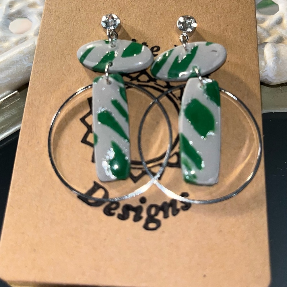 Handmade polymer clay earrings